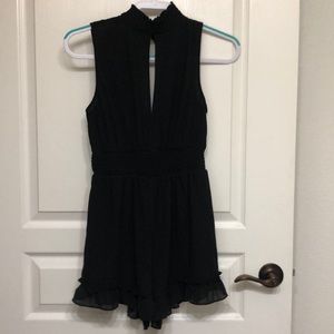 Black dress romper
